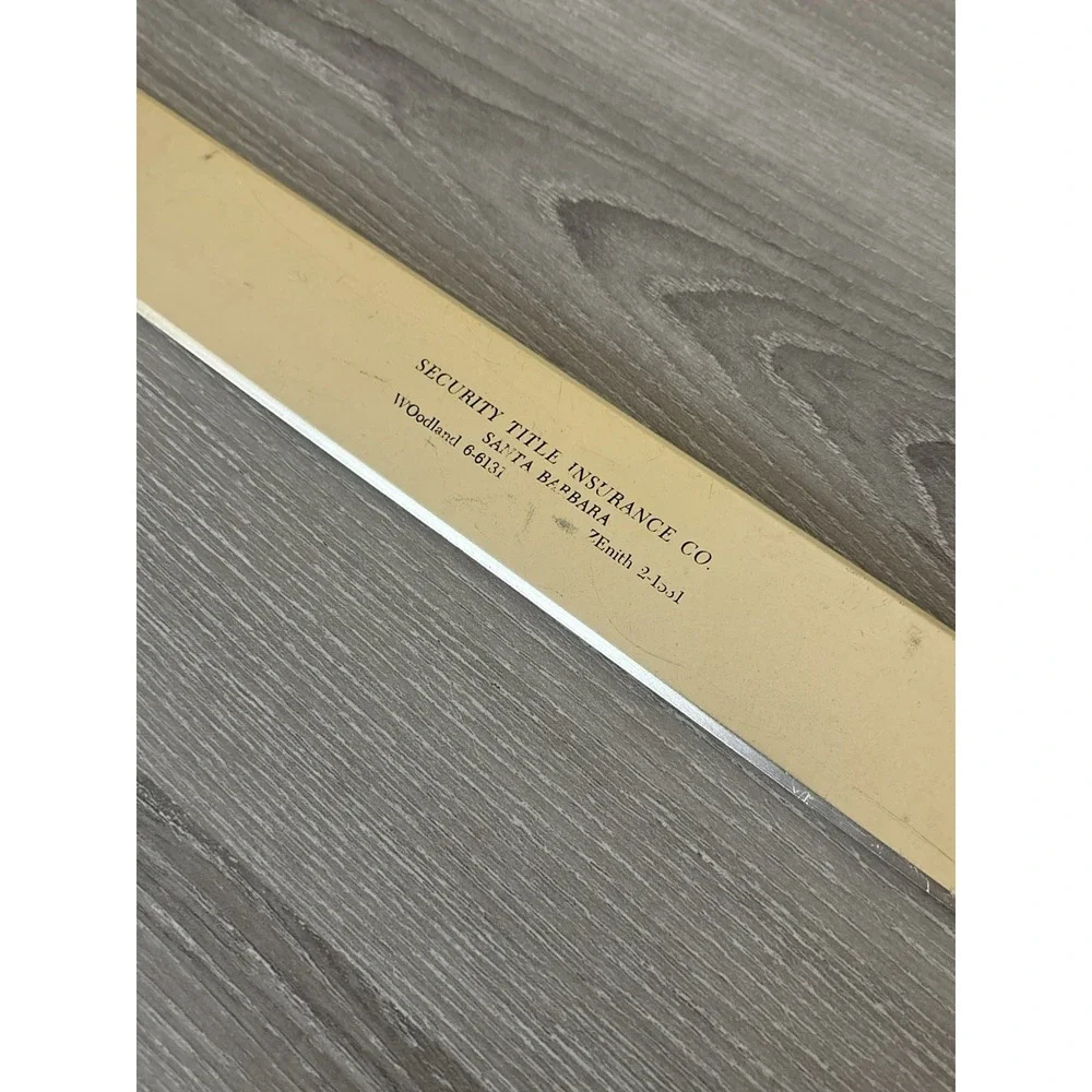 Vintage Foot Of Gold Ruler Made‎ In The USA Santa Barbara CA Office Gift Desk